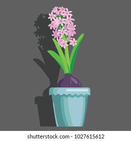 Vector realisticeaster flowers on a grey background