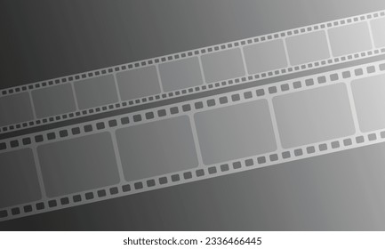 Vector realsitic film strip on black background.