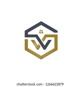 Vector Realty Initial S W Logo
