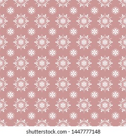 Vector reapeat seamless pattern with geometric flowers. Surface pattern.