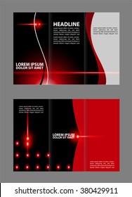 Vector rec brochure template design tri-fold
