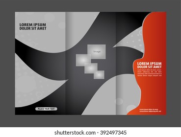 Vector rec brochure template design tri-fold
