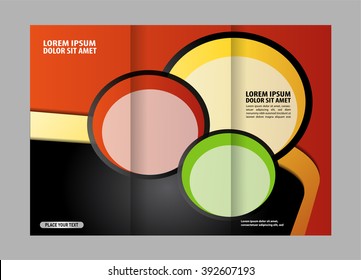 Vector rec brochure template design tri-fold

