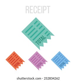 Vector receipt icons. 