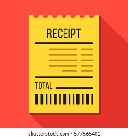 Vector receipt. Modern flat design vector illustration.