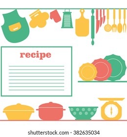 Vector Recipe page design. Style cooking book page