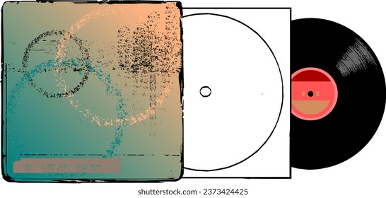 Vector - record with sleeve and cover