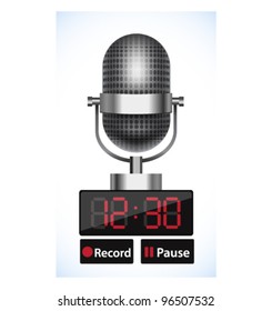Vector recorder with retro microphone