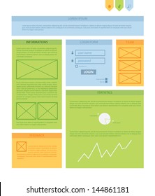 Vector rectangle background template. Infographic template with space for your content. Element for presentation or website. Modern colors.