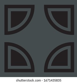 Vector Rectangle Black Icon Design