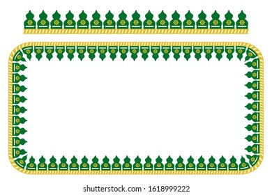 Vector Rectangle Decoration Traditional House of Old Jakarta