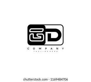 Vector Rectangle GD Letter Corporate Logo Design