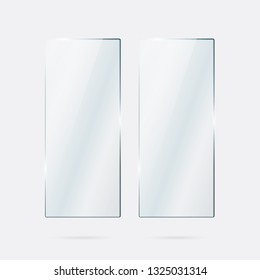 Vector of rectangle glass frame. Great for all colour backgrounds.