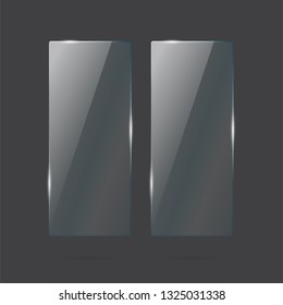 Vector of rectangle glass frame. Great for all colour backgrounds.