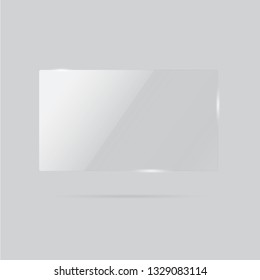 Vector of rectangle glass frame. Great for all colour backgrounds.
