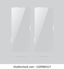 Vector of rectangle glass frame. Great for all colour backgrounds.