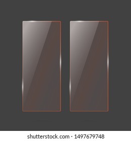 Vector of rectangle glass frame. Great for all colour backgrounds.