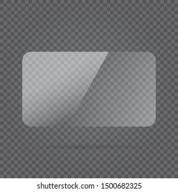 Vector of rectangle glass frame. Great for all colour backgrounds.