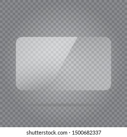 Vector of rectangle glass frame. Great for all colour backgrounds.