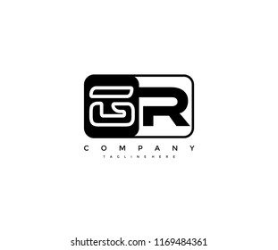 Vector Rectangle GR Letter Corporate Logo Design