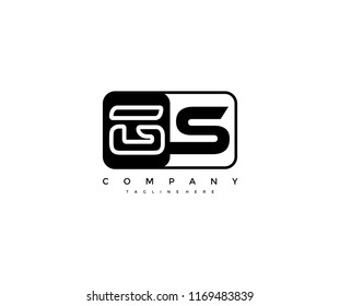Vector Rectangle GS Letter Corporate Logo Design