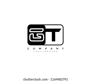 Vector Rectangle GT Letter Corporate Logo Design