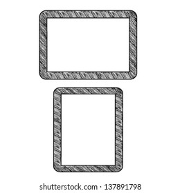 Vector rectangle hand drawing black frames