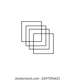 forma de design de ícone de retângulo de vetor