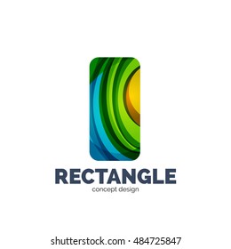Vector rectangle logo, abstract template
