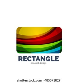 Vector rectangle logo, abstract template