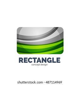 Vector rectangle logo, abstract template