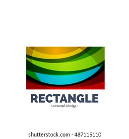Vector rectangle logo, abstract template
