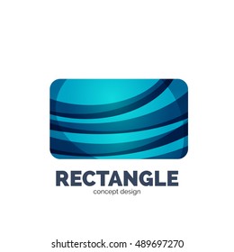 Vector rectangle logo, abstract template
