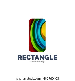 Vector rectangle logo, abstract template