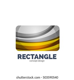 Vector rectangle logo, abstract template
