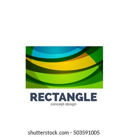 Vector rectangle logo, abstract template