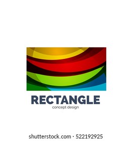 Vector rectangle logo, abstract template