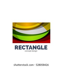 Vector rectangle logo, abstract template