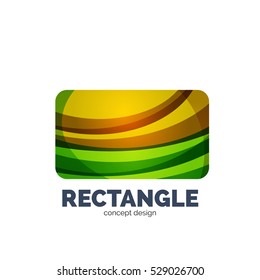 Vector rectangle logo, abstract template