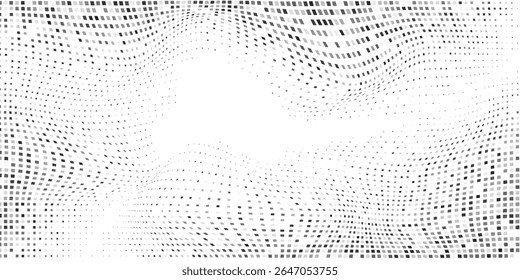 Textura de gradiente de meio-tom de malha de retângulo de vetor. Ponto de polca sumido simples