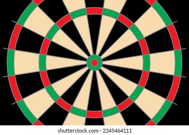 Vector rectangular colorful dartboard background.