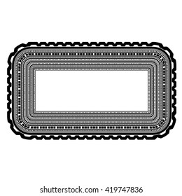 Vector Rectangular Decorative Frame Isolated