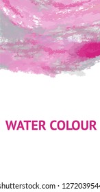 Vector rectangular many colour watercolour drop. Abstract art hand paint isolated. Watercolor stains. Water color banner for background, backdrop,website