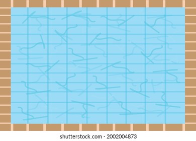 vector rectangular pool surrounded by brick pool
