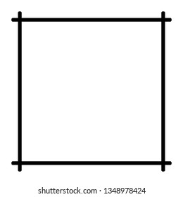 Vector rectangular simple frame