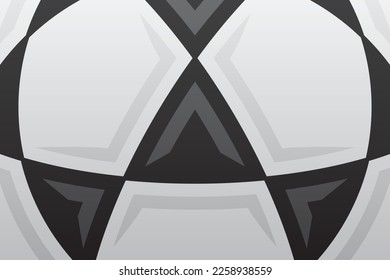 Vector rectangular sport background of soccer ball with black triangles. Football illustration.
