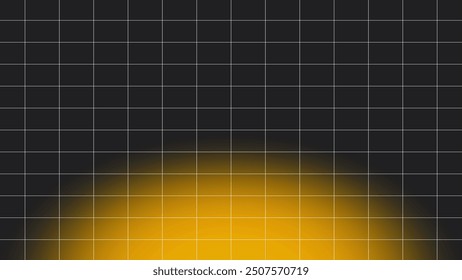 vector rectangular or square grids on a black background with glowing red, green, blue, and orange neon circles.Set of Vector White Rectangular and Square Grids on Dark Background