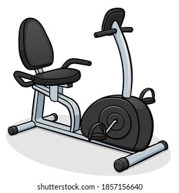 Vector recumbent exercise bike illustration