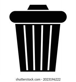 Vector Recycle Bin Glyph Icon Design
