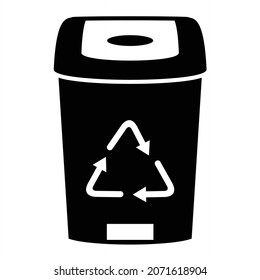  Diseño de iconos glifos de Papelera de reciclaje de vectores
